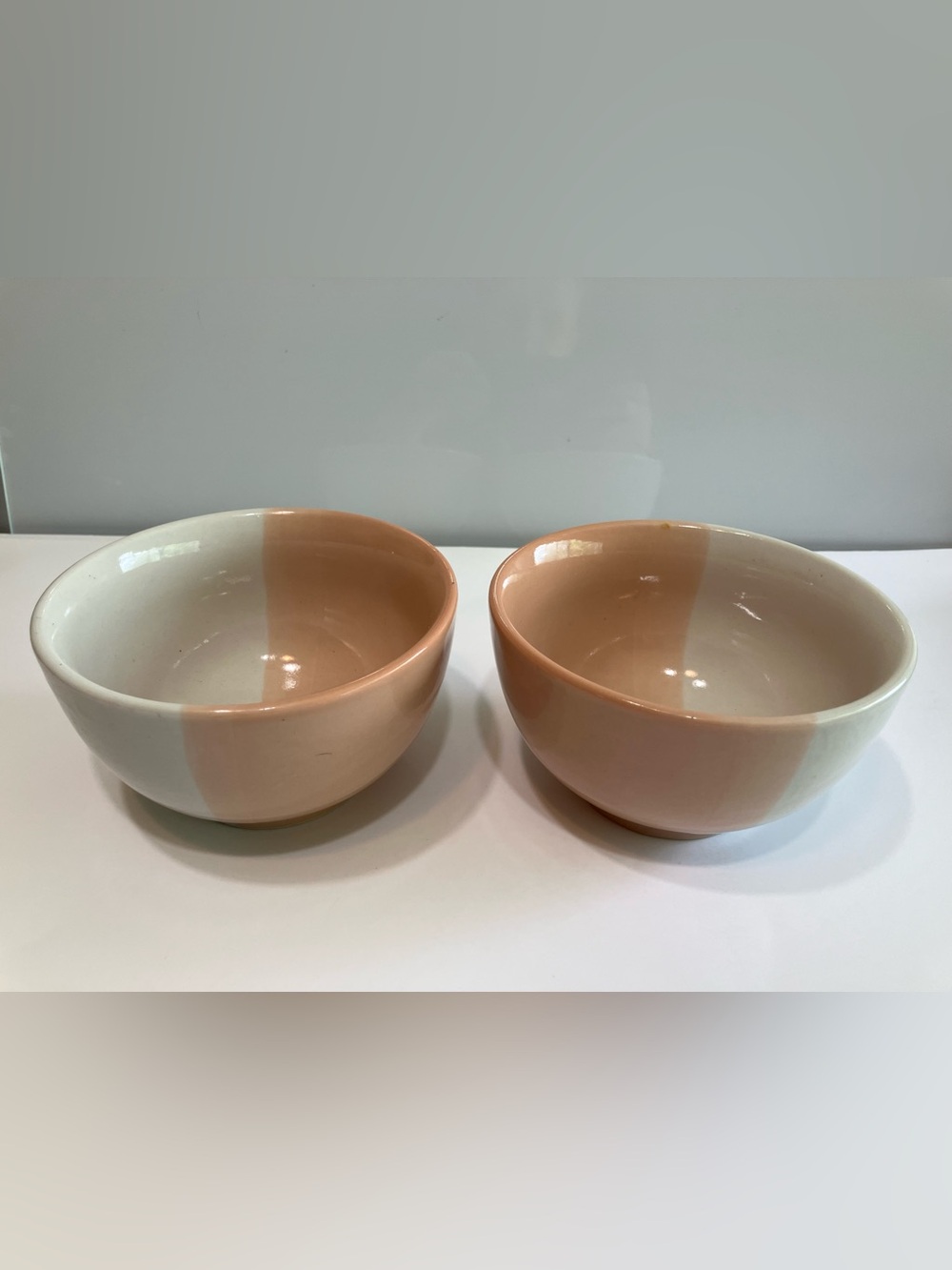 Lot Of 2 Jamestown Fine Porcelain China Designer Bowl Brazil 5.25” Peach White
